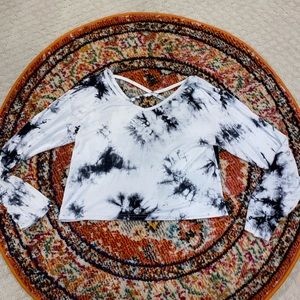 Tie dye SHEIN long sleeved crop top